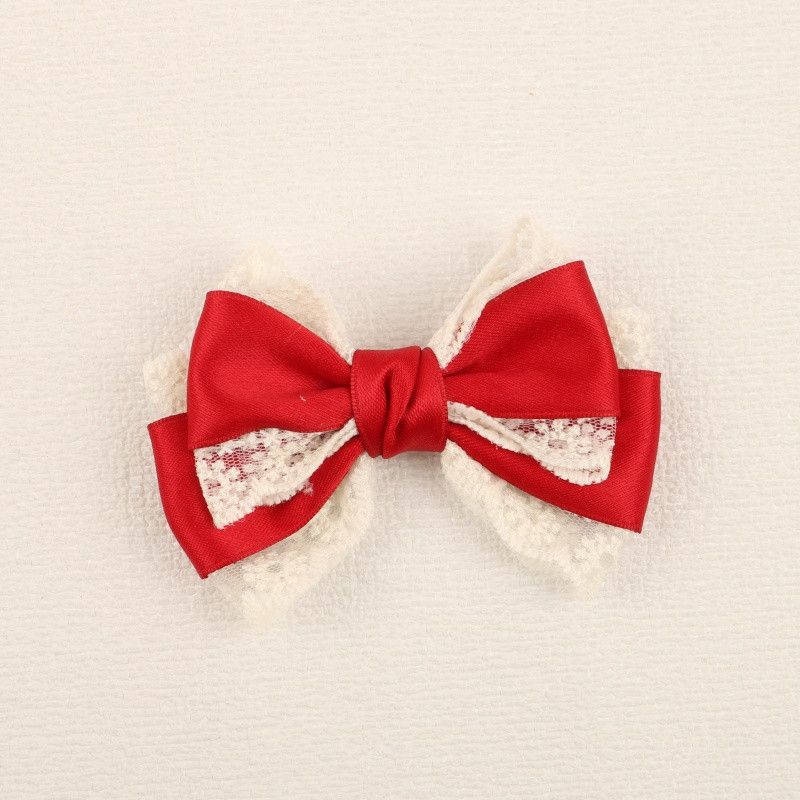 Handmade - Forest Lace Bow - Hair Clip or Brooch - detail view 8