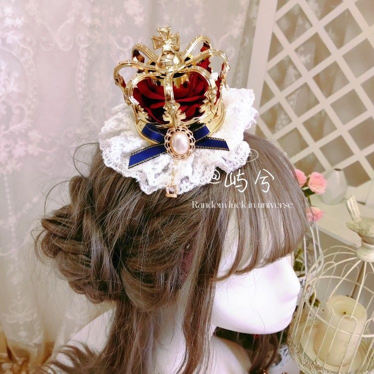 Cos Crown Lolita Headwear for Singing, Daily Wear, Princess, Queen, Coronation, Lolita Wedding Accessories, Small Items