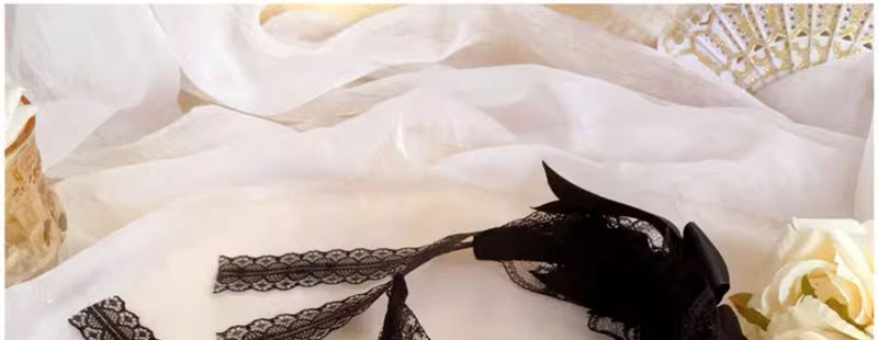 Lolita Vintage Girl Handmade Elegant Retro Black Flower Hair Clip Headband - Dark Hair Accessory