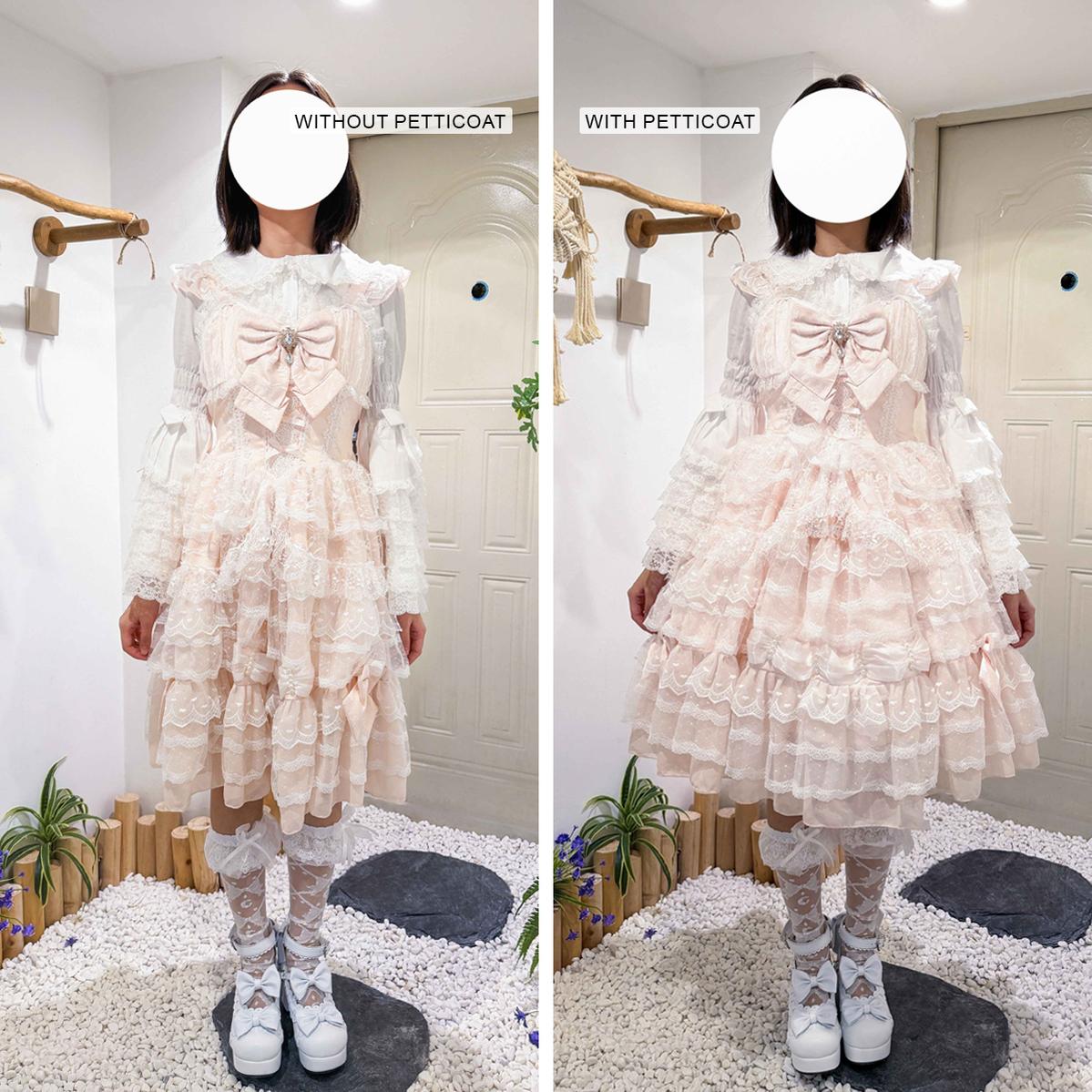 Noloria - Noloria 48 cm (18.9") Medium-High - Volume Petticoat, Petal Edge Petticoat
