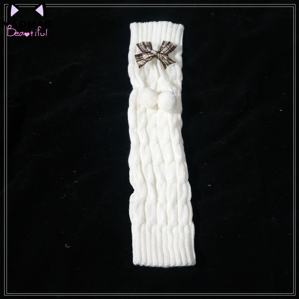 Original Cute Rabbit Ear Fluffy Socks Soft Girl Lolita Japanese JK Style Pom-Pom Bow Leg Warmers Elephant Socks - Lolita Fetch