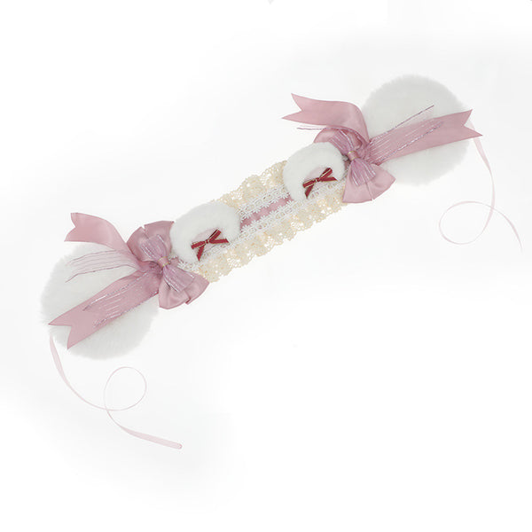 Original Lolita Cute Headband Ear Warmer Multi-use Headband Bear Ear Ear Muffs Ear Covers Autumn Winter Warmth - Lolita Fetch