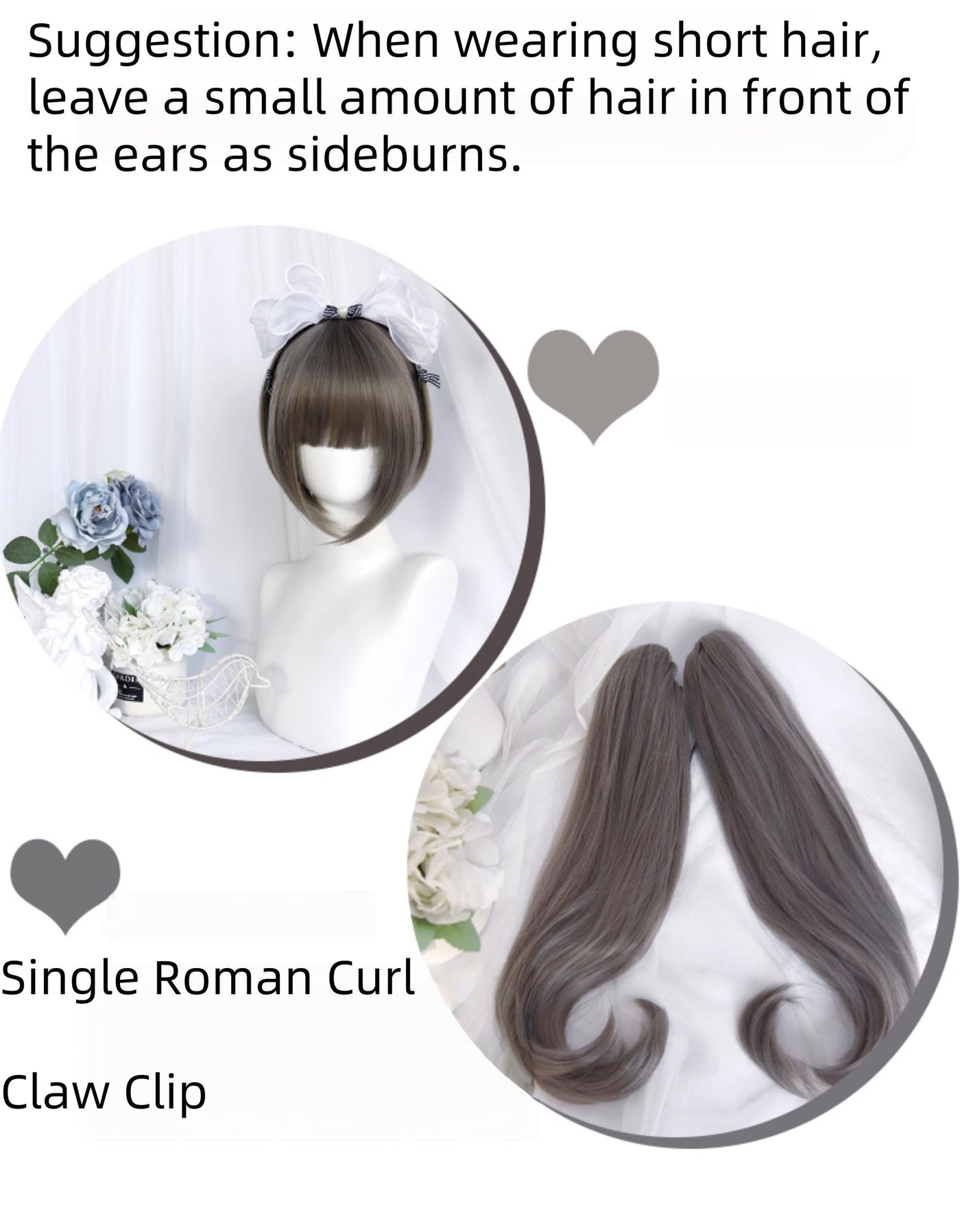Sinwavy - Light Gothic Lolita Wig - Green-Toned Ash Grey Wig