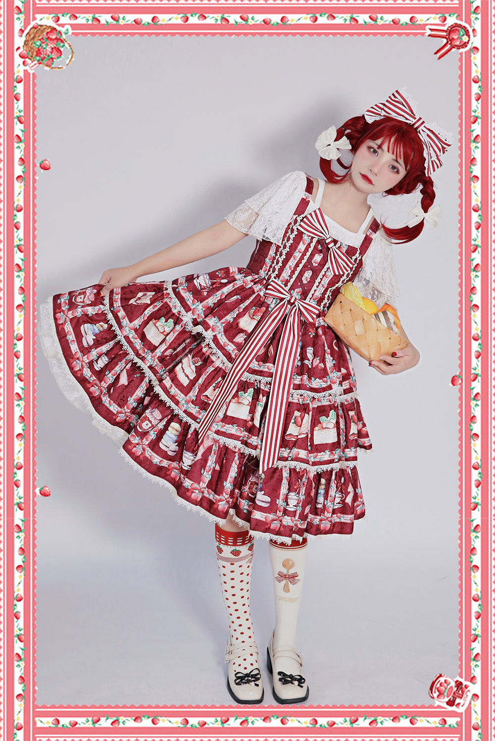 Infanta - Strawberry Tea - Tiered Ruffles Lolita JSK