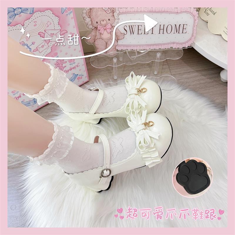 Xiangcheng Lolita Sweet Bow round-toe flats shoes with decorative bows and classic design, perfect for cute and stylish outfits.