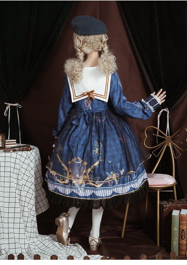 OCELOT - Classic Lolita OP Sailor Collar - Elegant Lolita Dress OP Dress