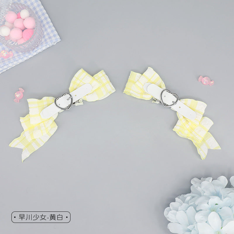 Dark Sweet Cool JK Lolita Hairpin - Comic Con Cute Sweetheart Bow Ornament - Lolita Fetch