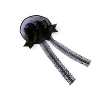 7SEVEN MILES - Nightfall - Black Headwear with Lace Streamers - Hairpin
