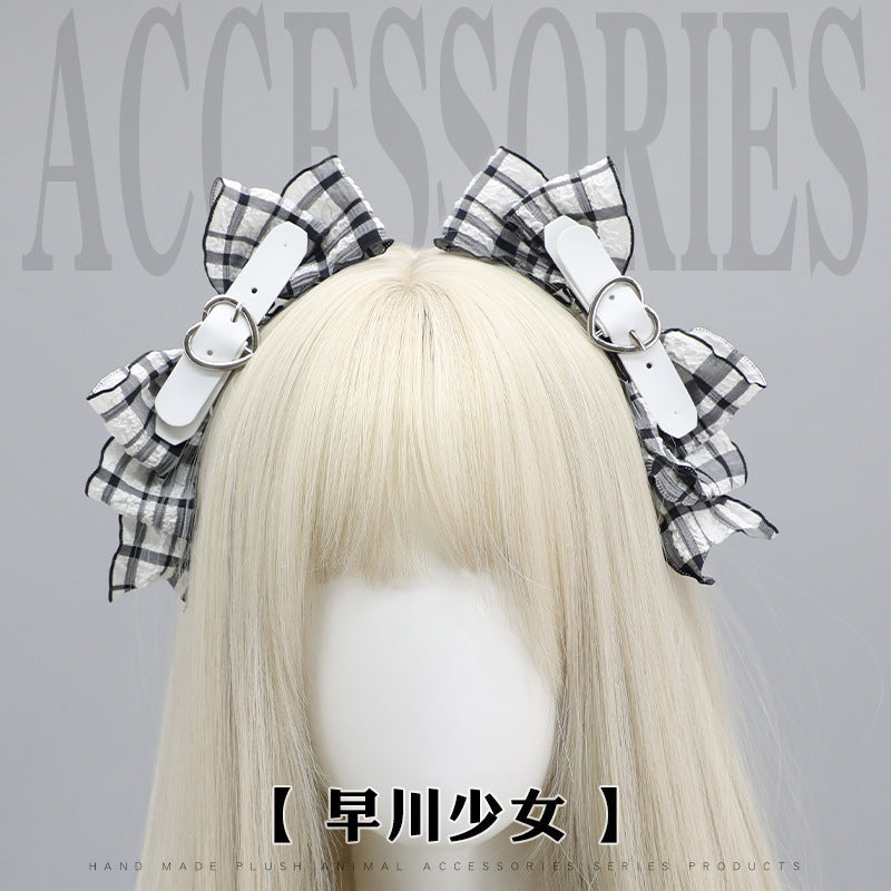 Dark Sweet Cool JK Lolita Hairpin - Comic Con Cute Sweetheart Bow Ornament - Lolita Fetch