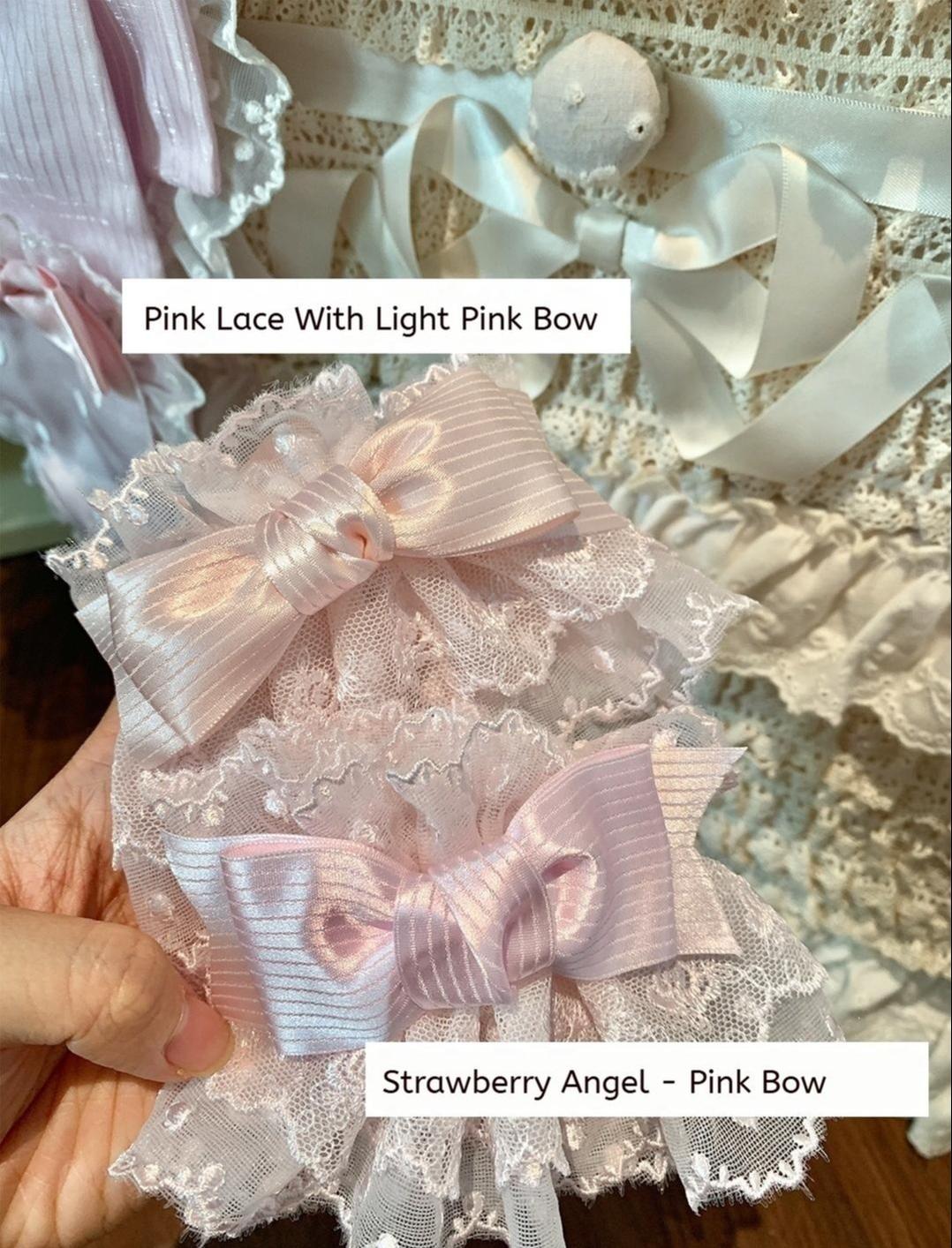 Roji Roji - Sweet Lolita Lace Bow Cuffs - Elastic Wrist Hand Accessory