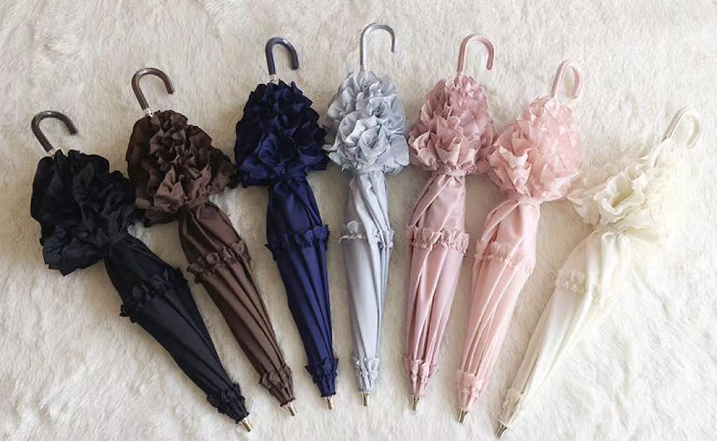 Whale Island - Classic Lolita Parasol - Two-Folded Umbrella for Daily Use Parasol