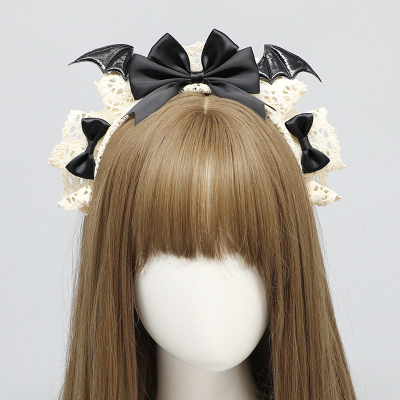 Cute Lolita Gothic Headband - Maid Demon Halloween Comic Con Hair Accessories