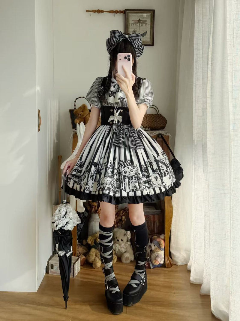Strange Christmas Gothic Lolita set detail 7