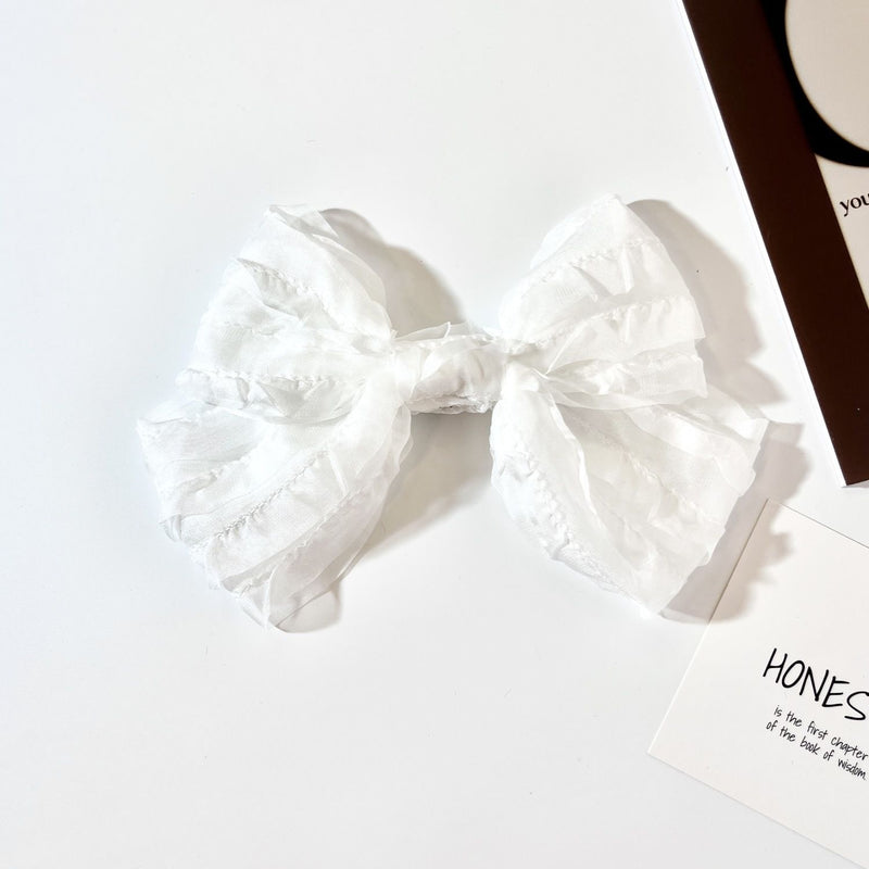 Handmade - Layered Cake Bow - Brooch or Hair Clip - detail view 6