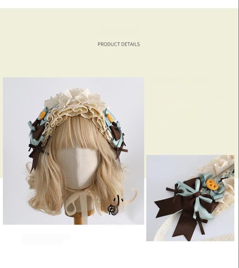 Xiaogui - Sweet Lolita Headband and Top Hat - with Candy Details Headwear
