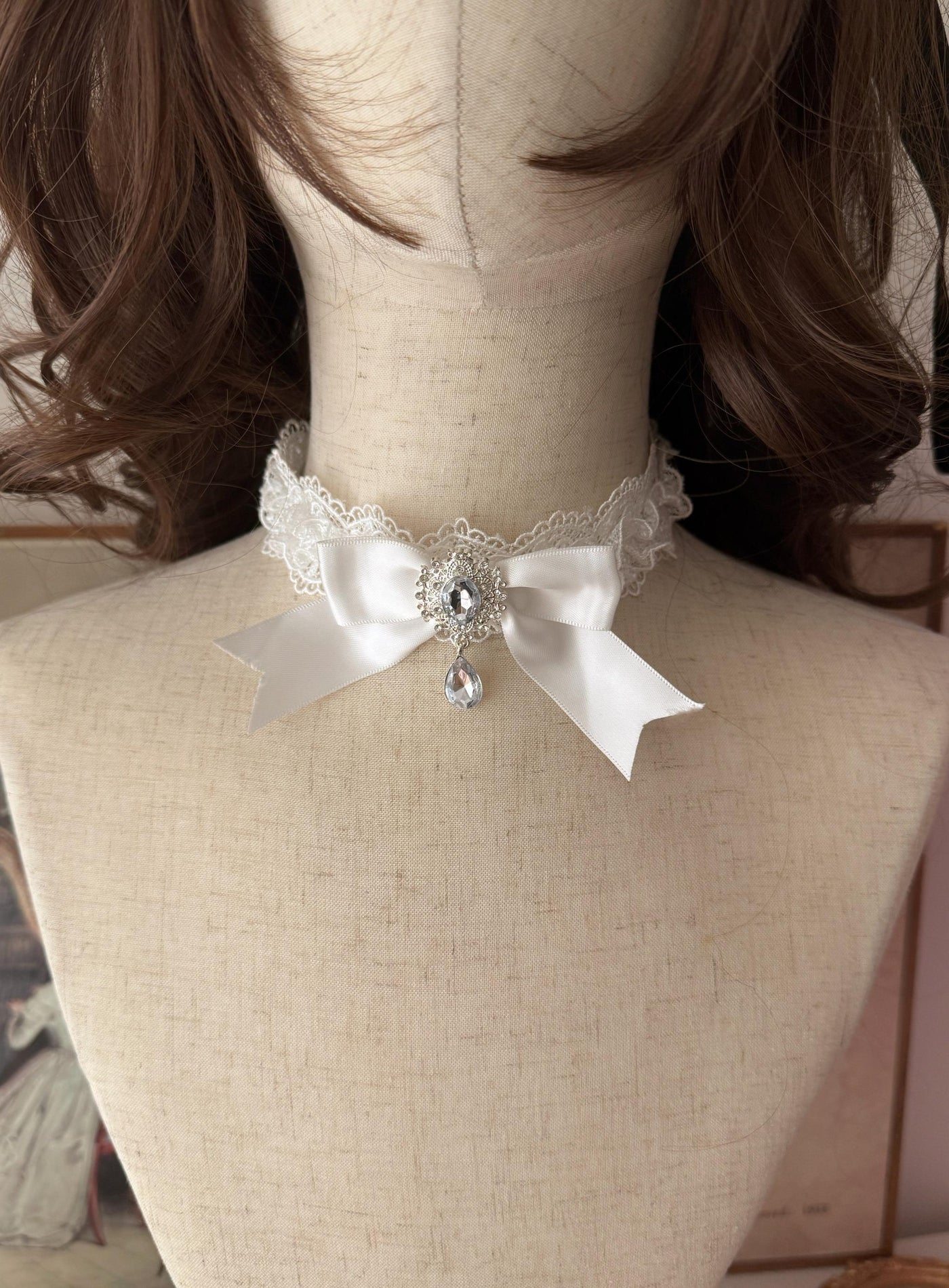 Sugar Girl - Snow Feather - Sweet Lolita Lace Accessories
