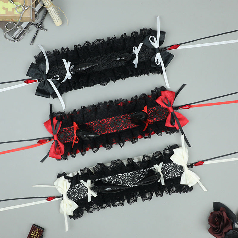 Halloween Lolita Gothic Luxurious Hairband Versatile Cosplay Headwear Japanese Style Girl Hair Accessories Dark Hair Clip - Lolita Fetch
