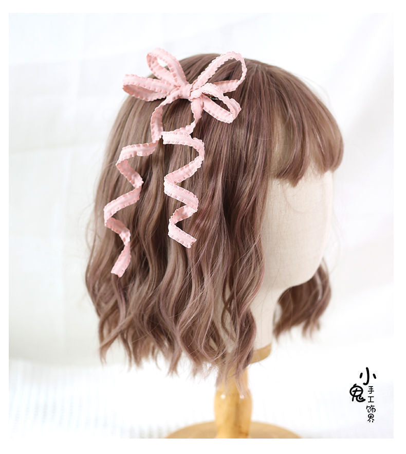 Basic Color Double Ponytail Twist Hair Clip Lolita Sweet Pair Clip Original Japanese Anime Cosplay Adjustable Style