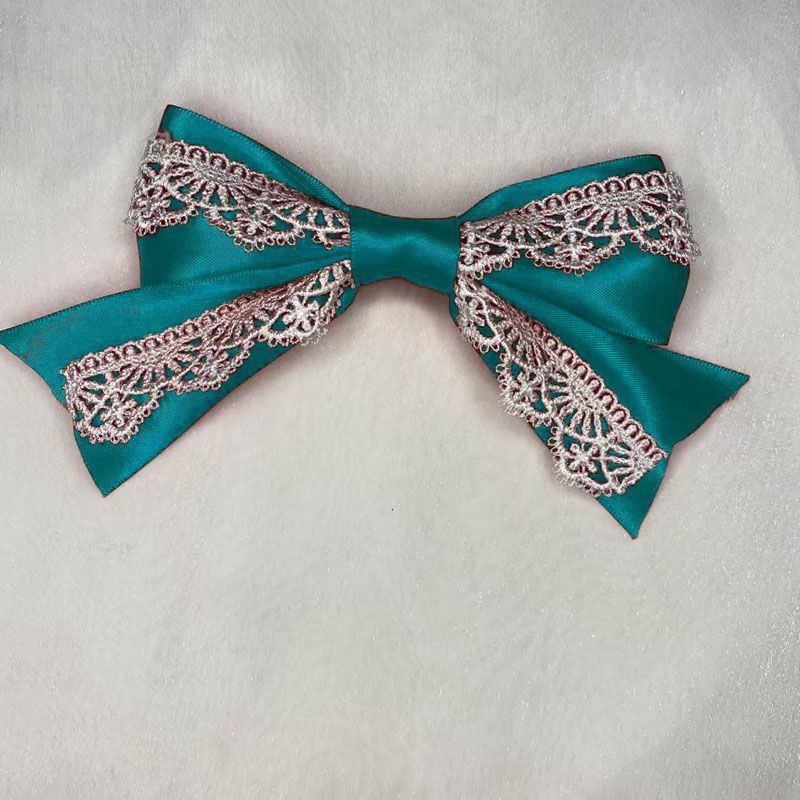 Handmade - Showa Cake Lace Bow - Hair Clip or Brooch - detail view 13