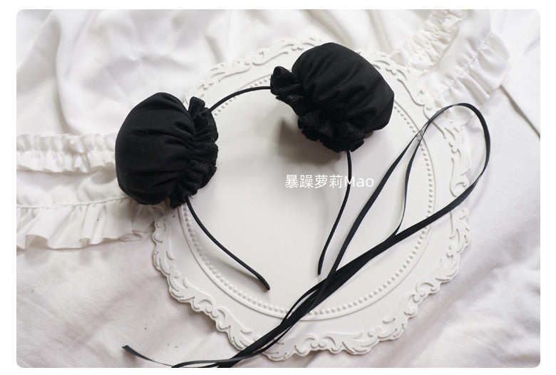 Handmade Chinese Style Hair Accessories Chun Li Kung Fu Bun Hair Clip National Style Hairpin Spicy Girl Hair Ornament Pom Pom Headband Lolita - Lolita Fetch