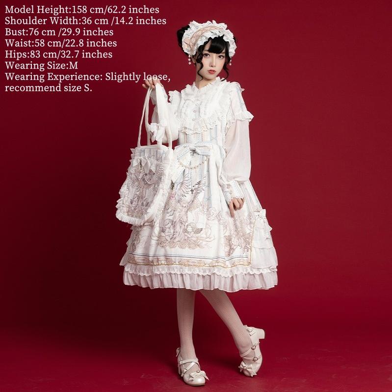 OCELOT - Chiffon Classic Lolita OP Dress - Long Sleeve OP Dress