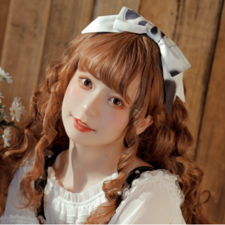 Eieyomi - Sweet Japanese Style - Multicolour Lolita KC headband with a lace-trimmed bow - product detail 5