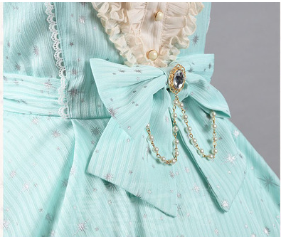 Strawberry Witch - Midsummer Star - Silver Foil Printing Lolita OP Dress