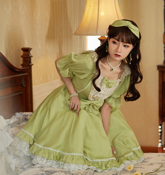 Strawberry Witch - Midsummer Star - Silver Foil Printing Lolita OP Dress