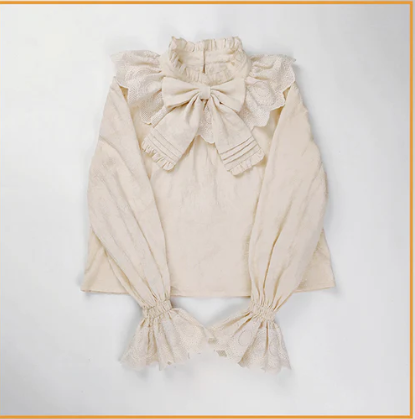 Sakurada Fawn - Plus Size Lolita Cotton Blouse - Innerwear