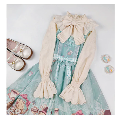 Sakurada Fawn - Plus Size Lolita Cotton Blouse - Innerwear