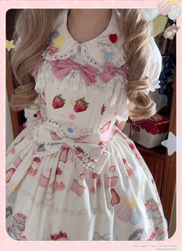 Doll and Bear - Strawberry Mice - Sweet Lolita JSK and Accessories - product detail 34