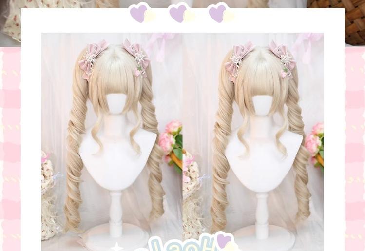 Dalao Home - Sweet Lolita Wig Roman Roll Double - Ponytails Wig Wig