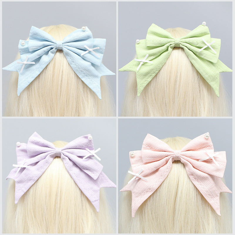Lolita Back of Head Top Clip - Original Japanese Bow Versatile Hair Accessory - Lolita Fetch