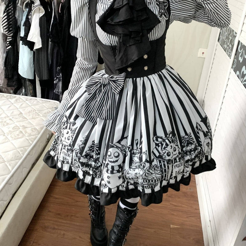 Doll and Bear - Strange Christmas - Long-Sleeve Gothic Lolita JSK Set - product detail 5