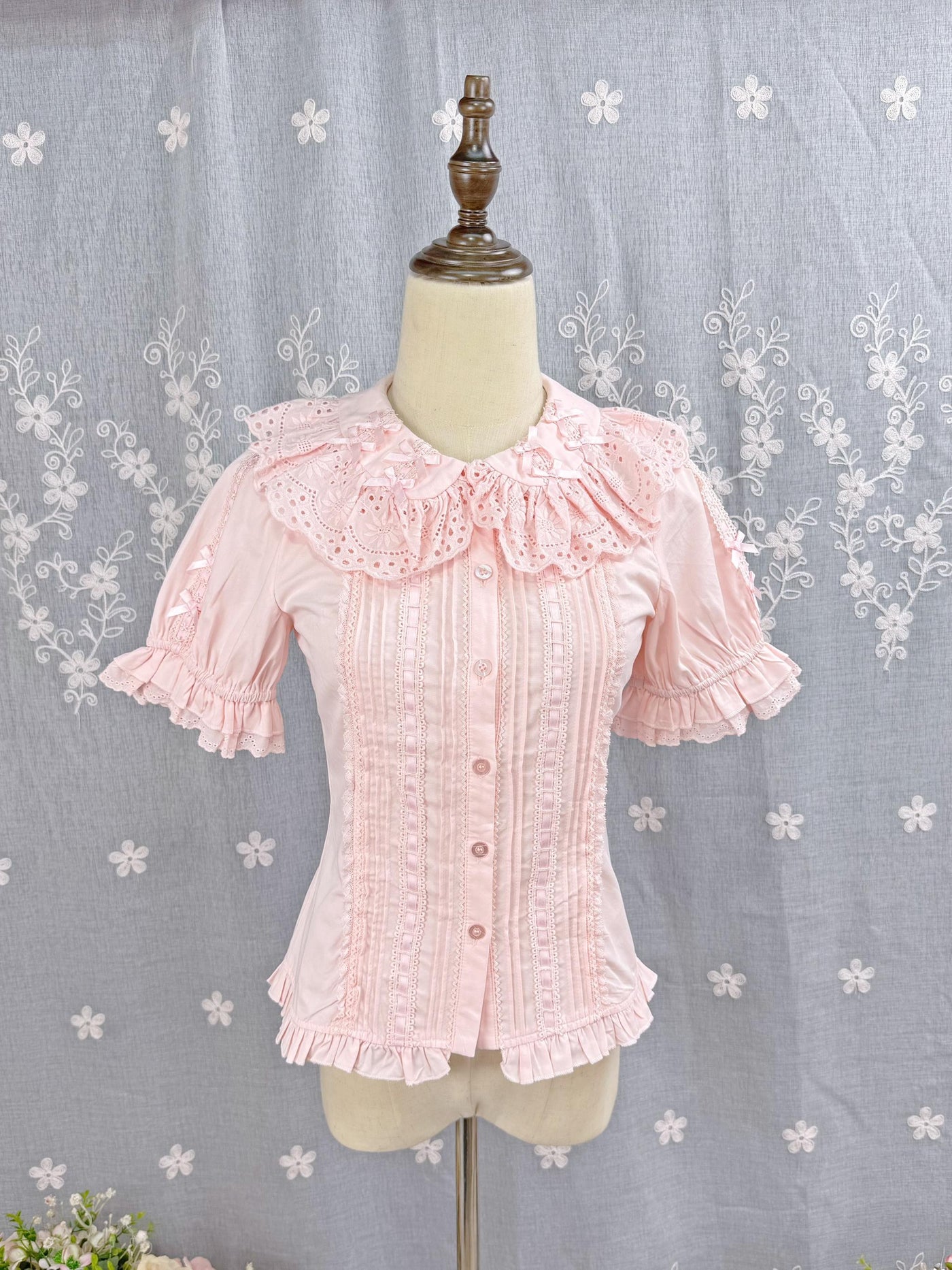 DMFS Lolita - Sunflower - Sweet Lolita Peter Pan Collar Blouse, Cotton Fabric