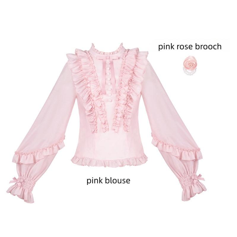 Miss Laura - Versatile Classic Lolita Blouse, Lattern Sleeves (L M S) 44703:819374