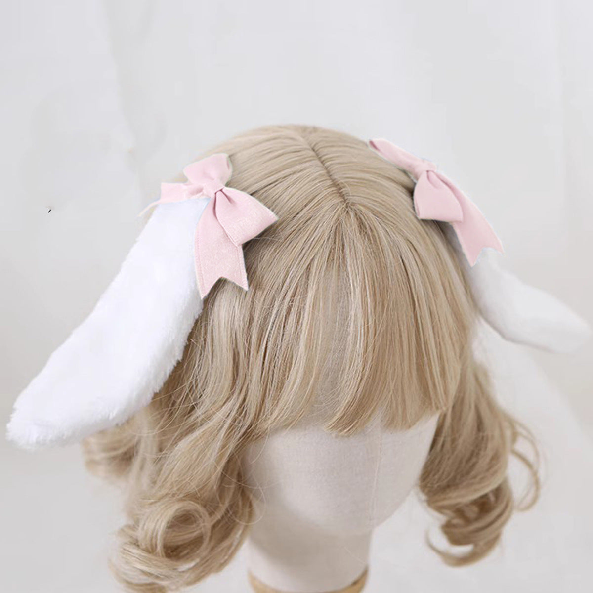 Sweet Ears Lolita Bunny Ear Hair Accessories Lop Bunny Hair Clip Card Soft Girl Lolita Bowknot Lolita Headwear