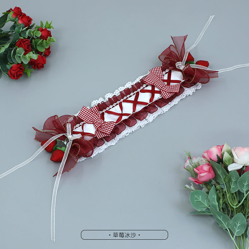 Lolita Hairband Manufacturer In Stock Handmade Lolita Cute Fashion Accessories Strawberry Smoothie Sweet Hair Accessories - Lolita Fetch