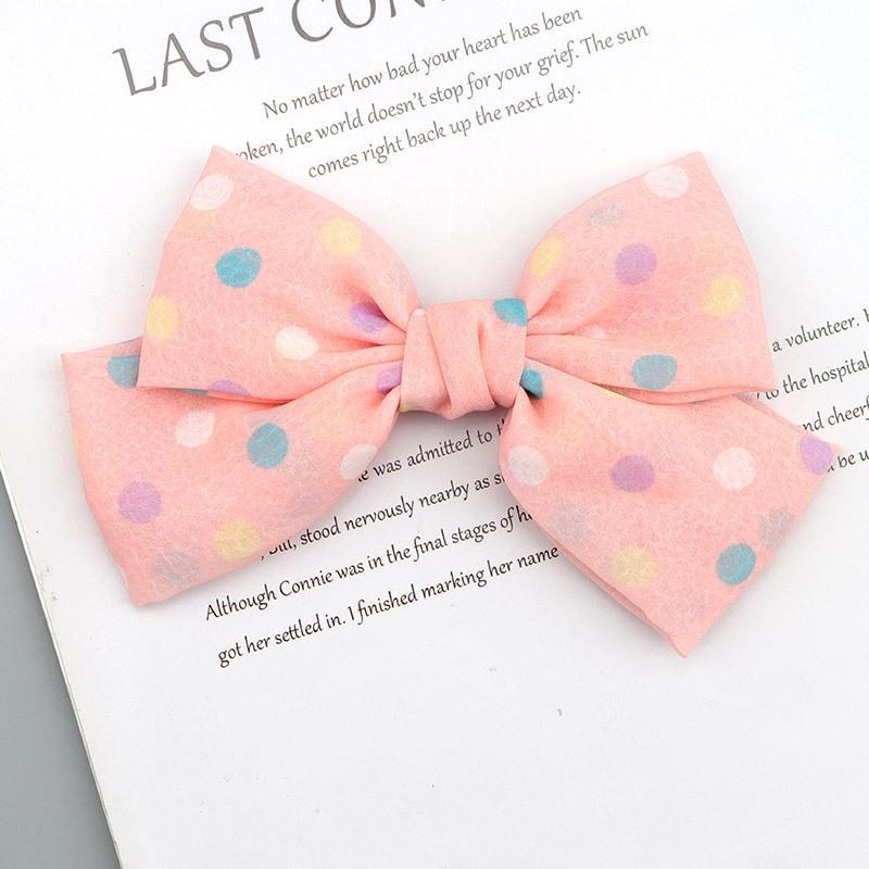 Handmade - Mini Polka Dot Bow - Clip, Brooch or Craft Accent - detail view 8