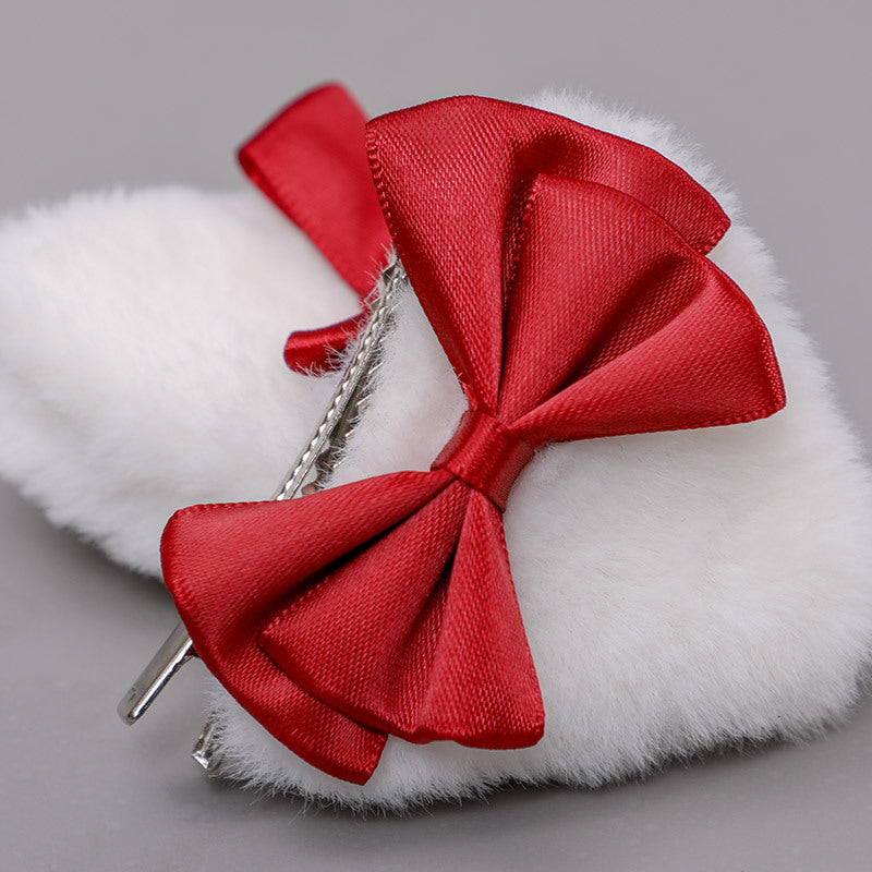 Lolita Hair Accessories Pair Clip Lolita Beast Ear Side Clip Hair Ornament Cat Ear Hair Clip Bow Bangs - Lolita Fetch