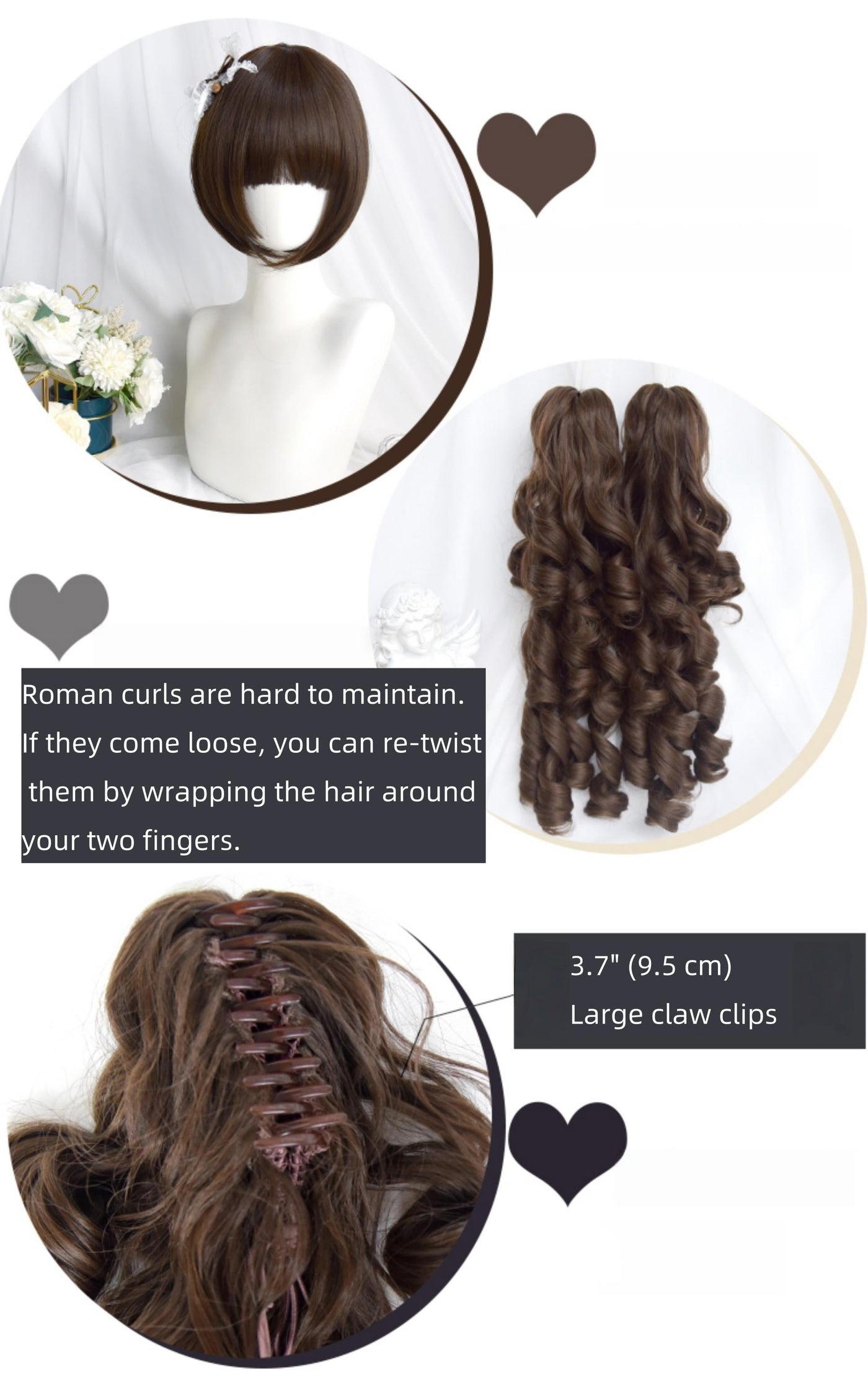 Sinwavy - Old School Lolita Wig - Layered Roman Curls Wig