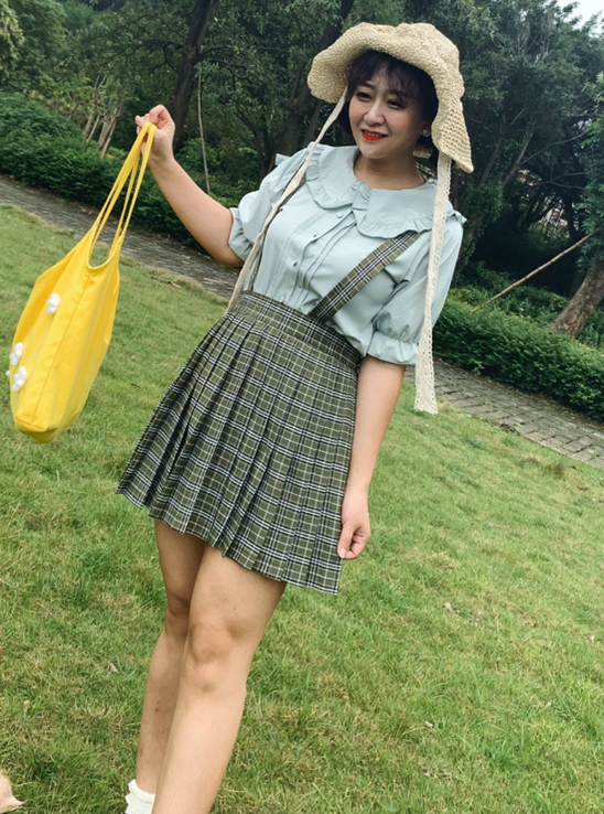 Niu Niu - Plus Size Lolita Blouse - Oversized Short Sleeve Shirt Innerwear