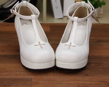 Angelic imprint - Gothic Lolita Wings and Cross Shoes - for Chistmas Shoes