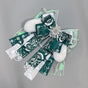 Gem-Accent Bow Brooch (Forest Green)