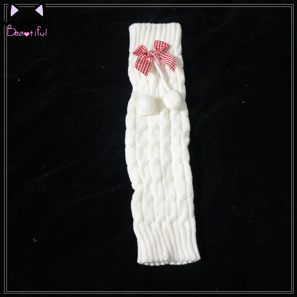 Original Cute Rabbit Ear Fluffy Socks Soft Girl Lolita Japanese JK Style Pom-Pom Bow Leg Warmers Elephant Socks - Lolita Fetch