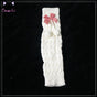 Chaussettes à pompons à carreaux rouges et blancs / Taille unique