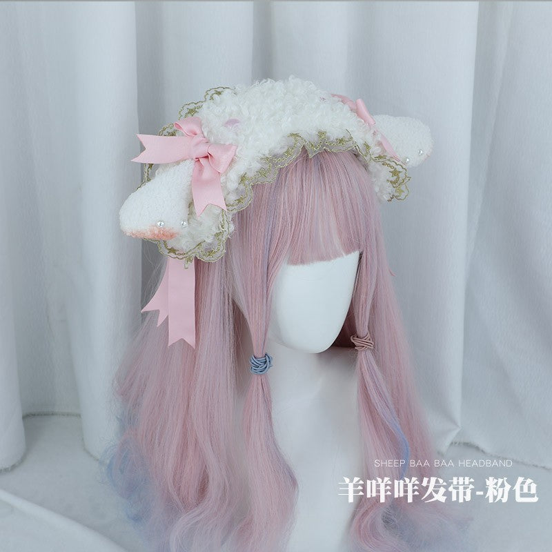 Lolita Sheep Meow Plush Ear Hairband - Party Comic Exhibition - Lolita Fetch