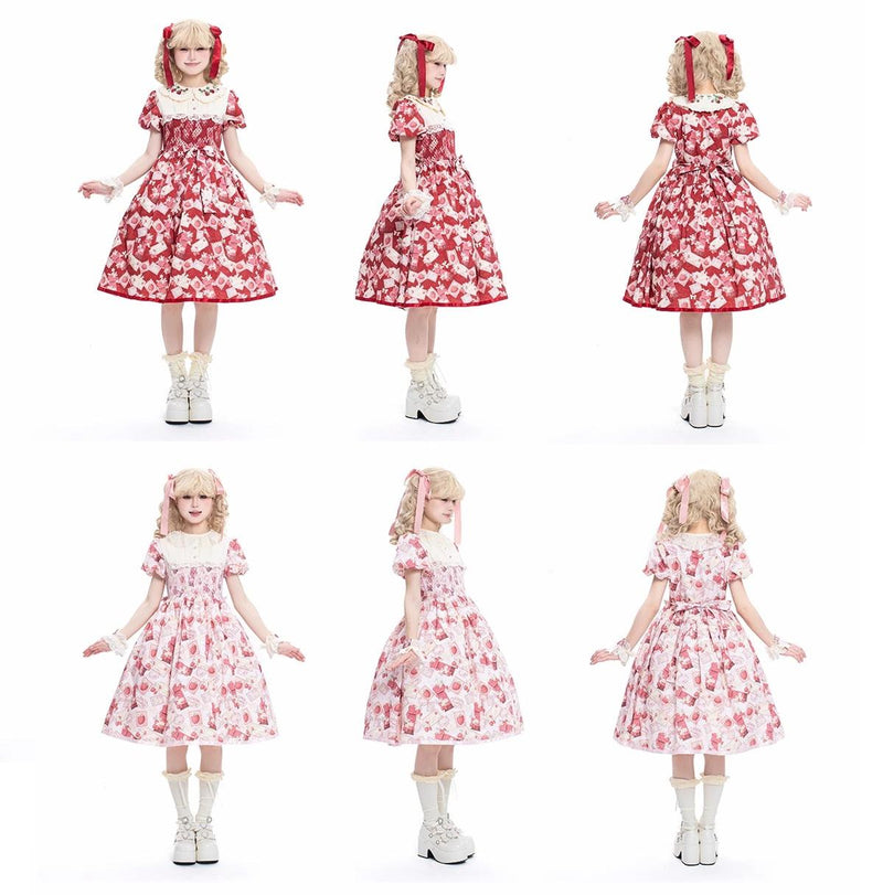 Strawberry Witch - Kawaii Lolita OP Dress - Strawberry Print OP Dress