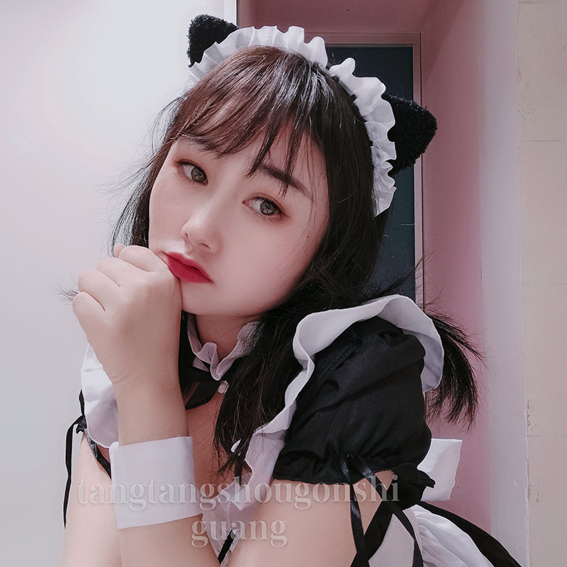 Original Lolita Cat Ear Headband KC - Soft Girl Sweet Cute Hair Accessories | Maid Lolita Girl Ornament