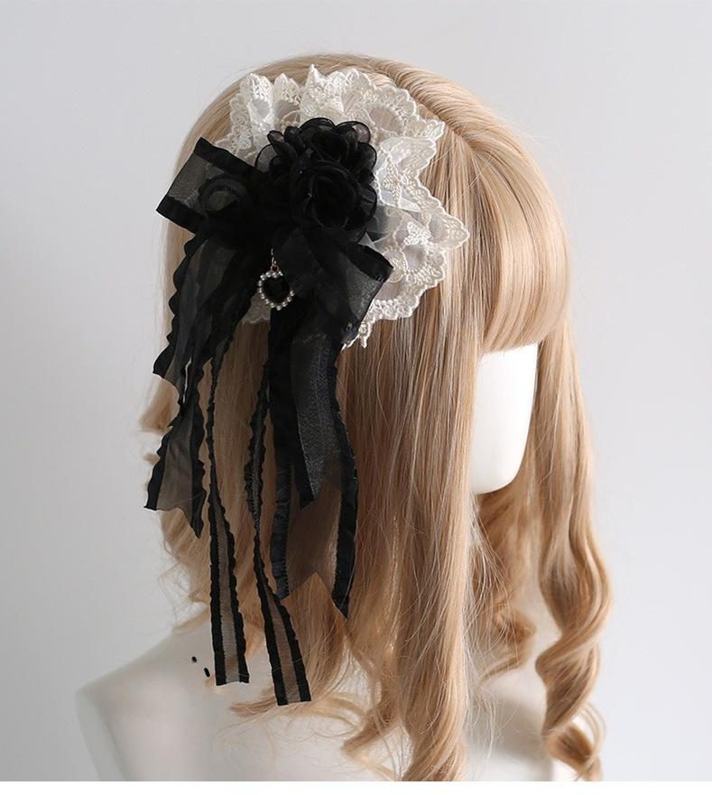 Xiaogui - Maid Lolita Hairband Doll Lolita - Cuffs and Top Hat Headwear
